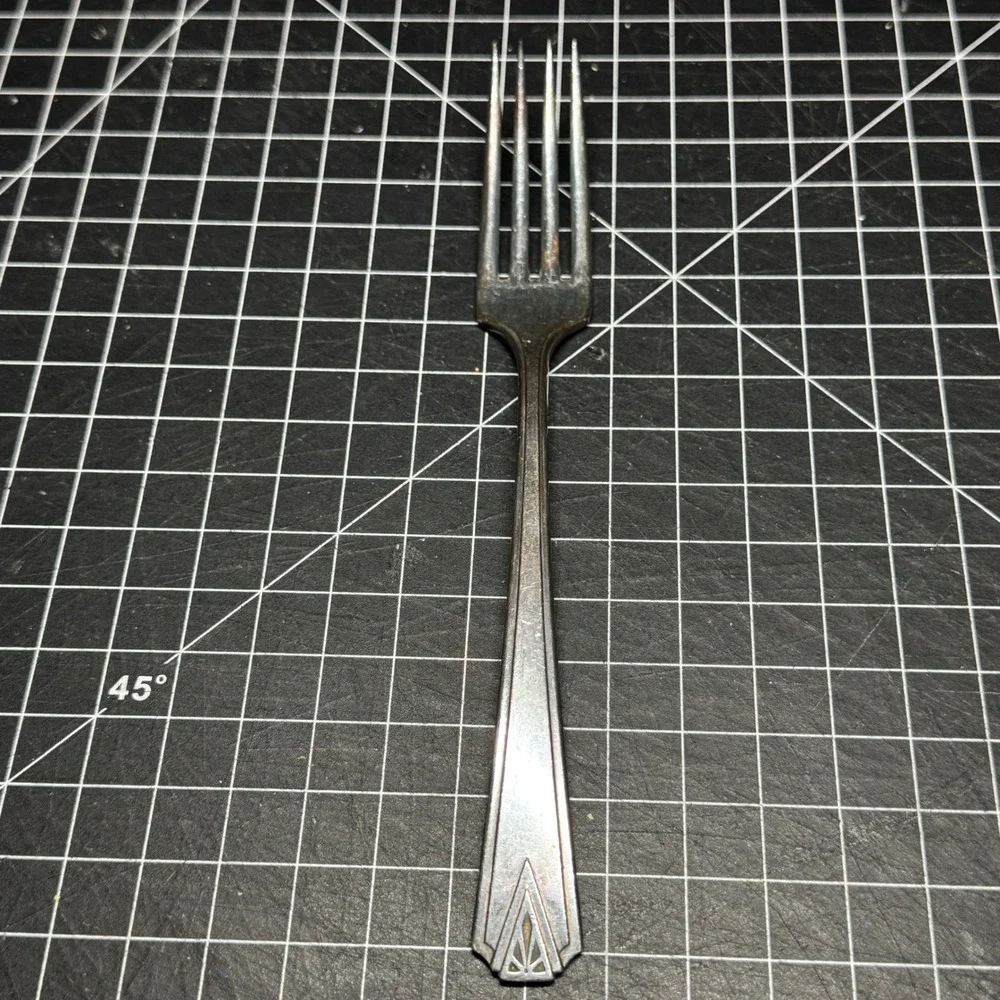 Oneida Community Plate Deauville Silver Plated Dinner Fork Art Deco 1929 Vintage
